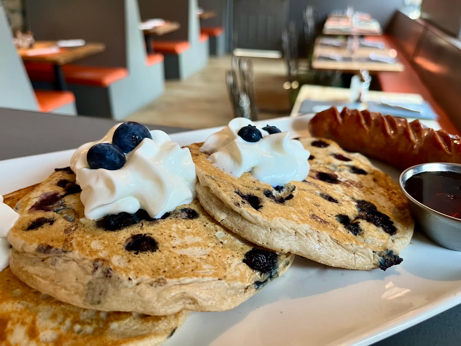 Blueberry bread pudding (all week) at Isaac's Way